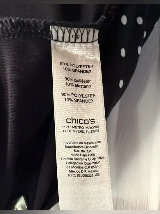 WEEKENDS BY CHICO’S SIZE 2 (L/XL) Polka Dot SKIRT Black White - Picture 10 of 16